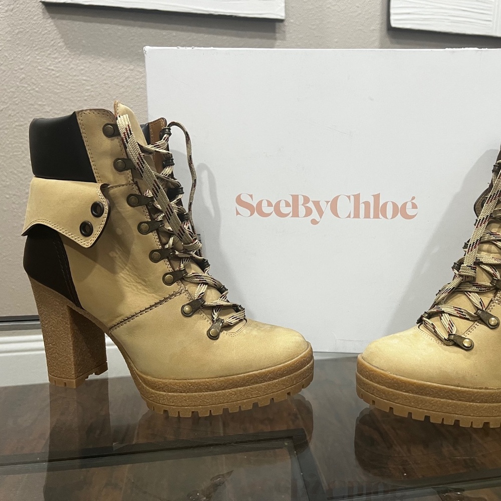 See by Chloe Claudia Heeled Leather Boots